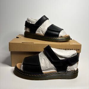 Dr Martens Romi Y Leather Velcro Sandals in Black T Lamper